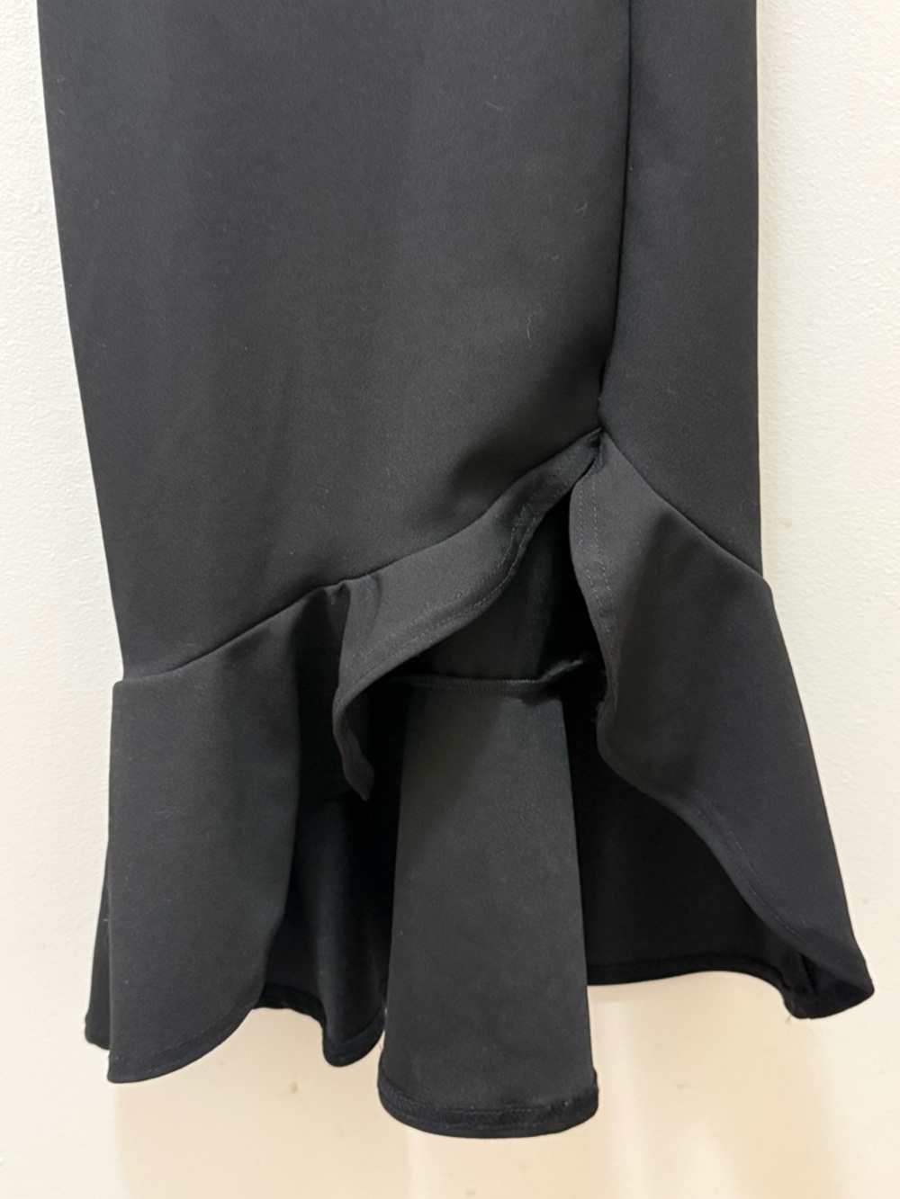 Boohoo Black Spaghetti Strap Midi Dress with Ruffle Hem - Picture 6 of 13